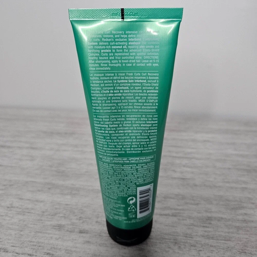 REDKEN Fresh Curls Curl Recovery Intensive Rinse-Out Mask Moisturizing NEW 8.5OZ